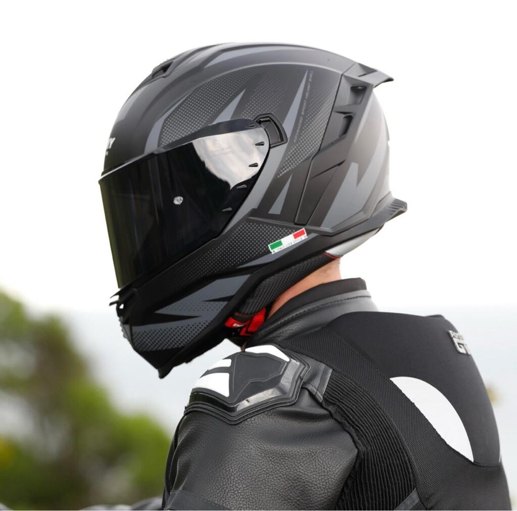 SWAY SW-867 ASPHALT KAPALI KASK - Siyah/Gri - 6