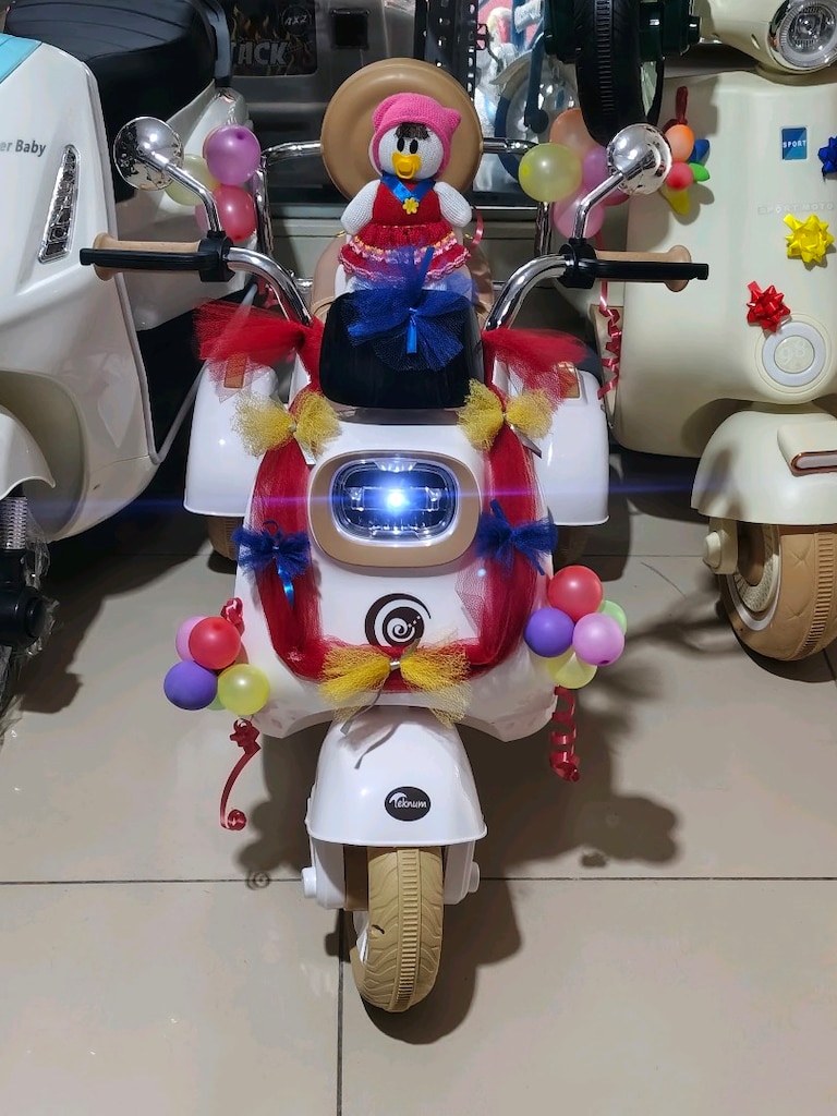 (YENİ ÜRÜN)2 KİŞİLİK VESPA KUMANDALI&MANUEL AKÜLÜ ARABA SCOOTER - 12