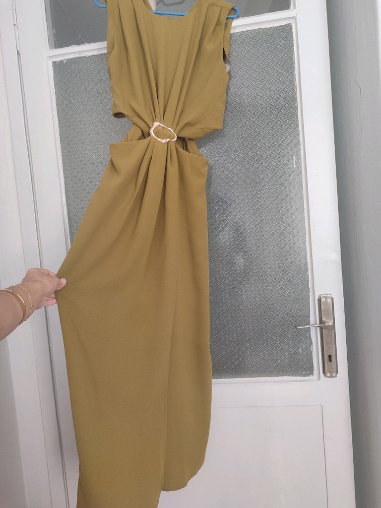 Yağ Yeşili Elbise - 2