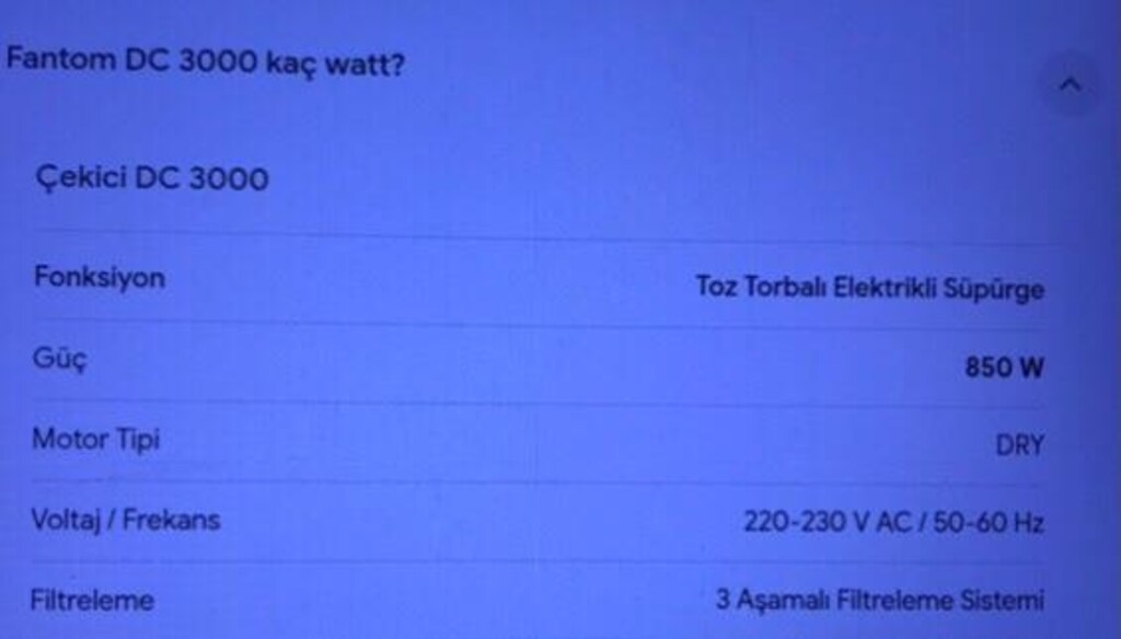 FANTOM DC 3000 Çekici Torbalı Elektrik Süpürgesi Güçlü Çekiş Gücü - 13