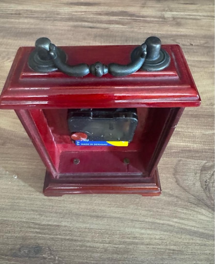 Vintage Ahşap Kuvars Dekoratif Masa Saati Çalışır durumda 18x13 cm - 11