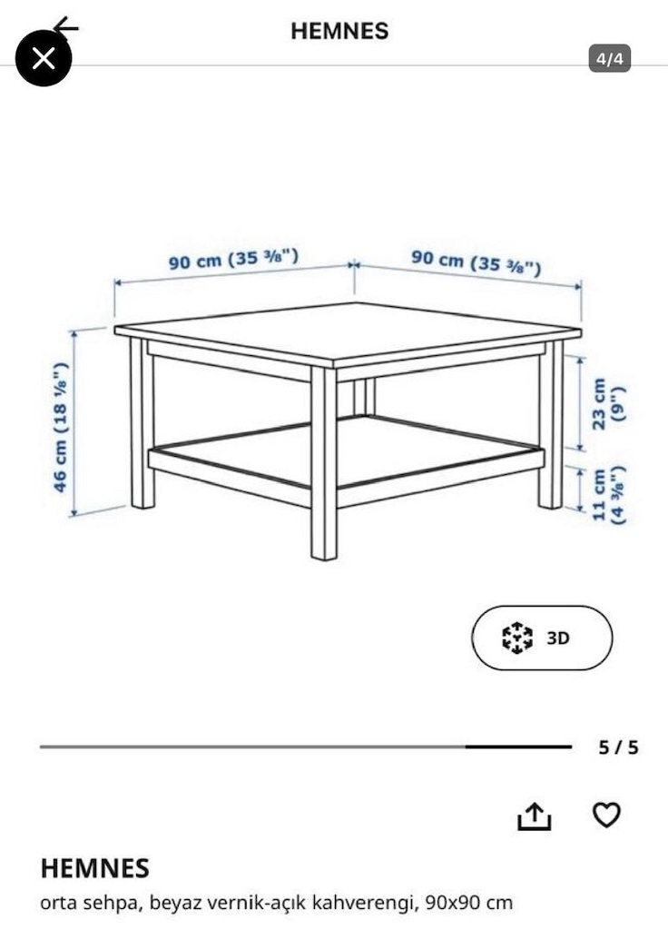 hemnes orta sehpa - 14