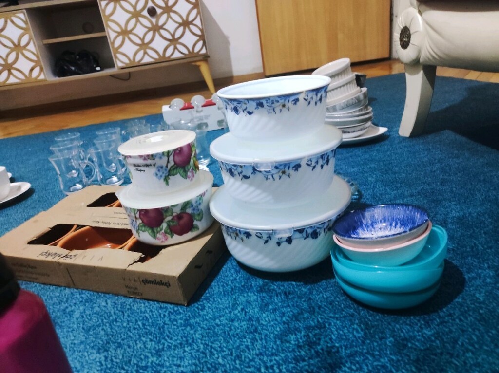 porselen tabak cam tabak küp çay bardağı 200 parça - 19