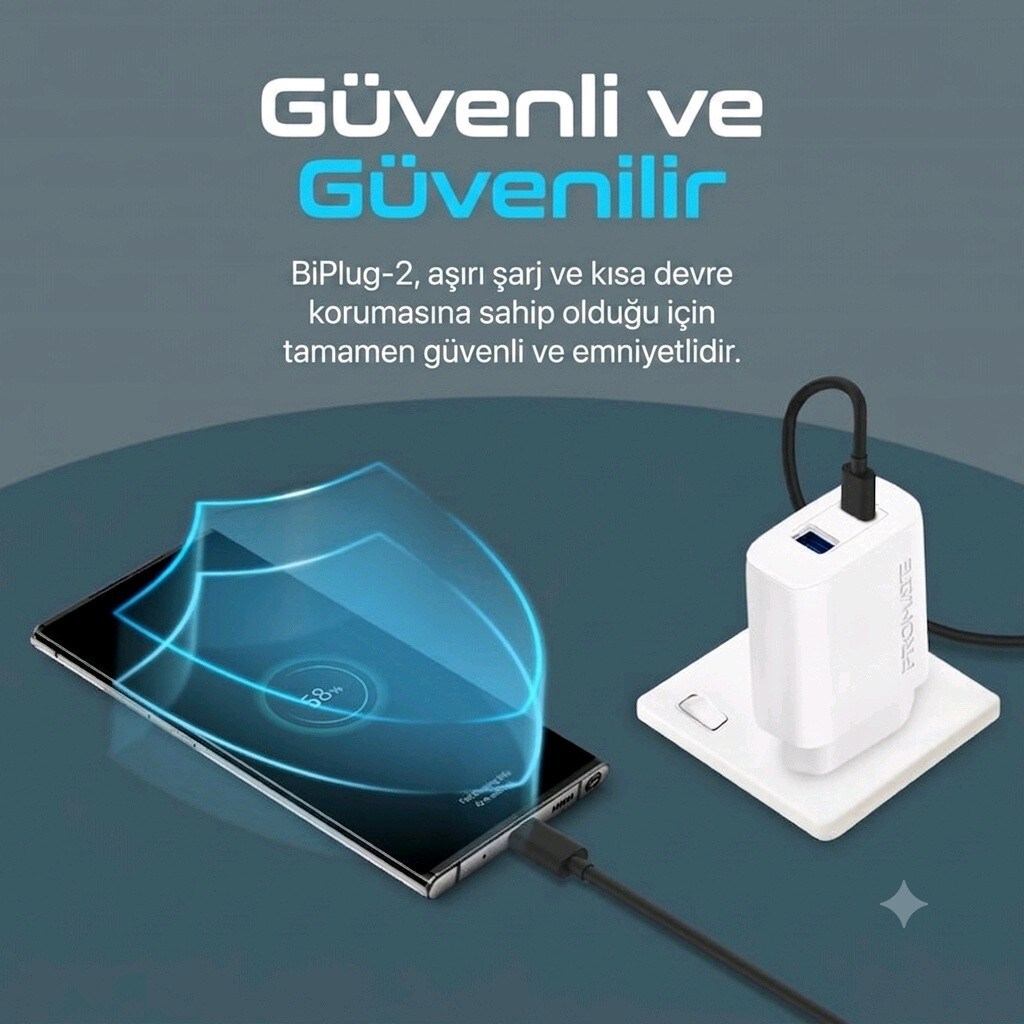 Promate Dual Port Hızlı Şarj Cihazı 17W - 4