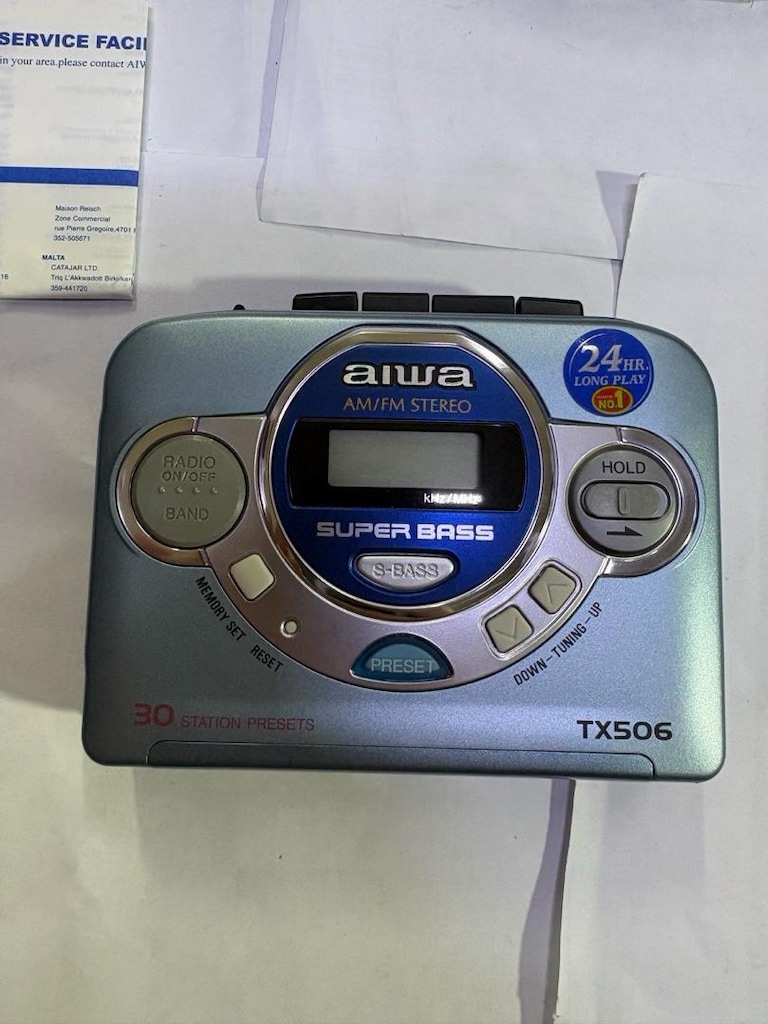 Aiwa HS-TX506 Walkman Kaset Çalar | Nadir Koleksiyonluk | Kutulu Full - 5