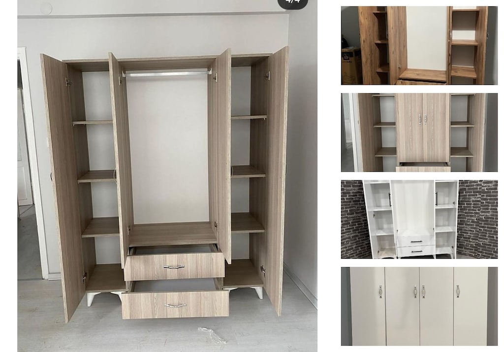 4 kapaklı elbise dolabı jbilrqsuhr - 3