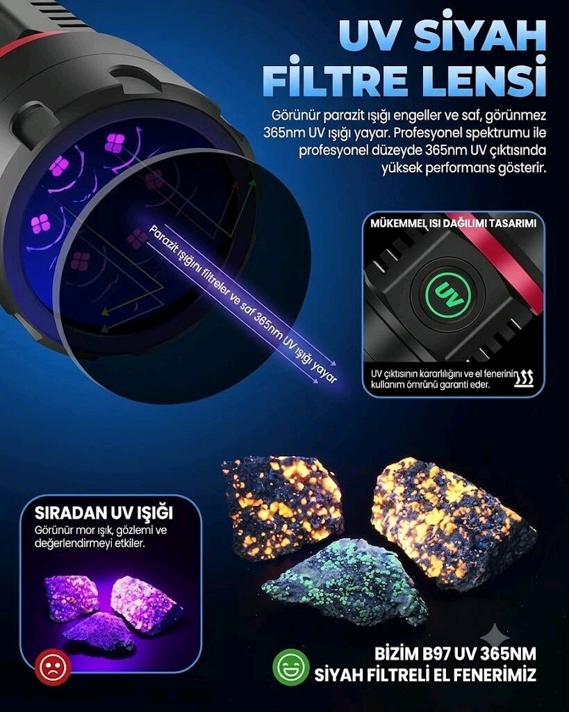 UV 365nm fener - 6
