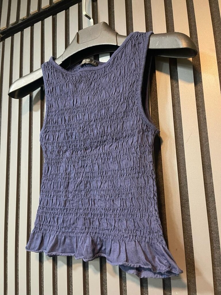 STRADİVARİUS BÜZGÜLÜ VOLANLI BODY TSHIRT - 6