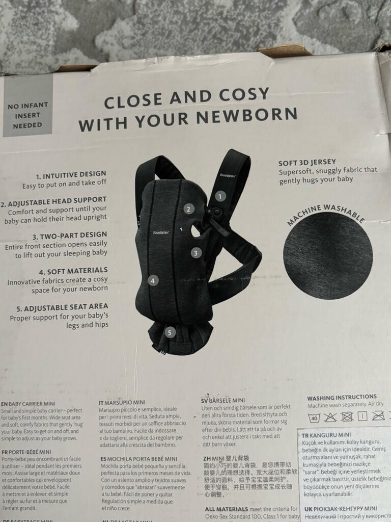 BabyBjörn Kanguru Mini 3D Jersey Dark Grey - 3