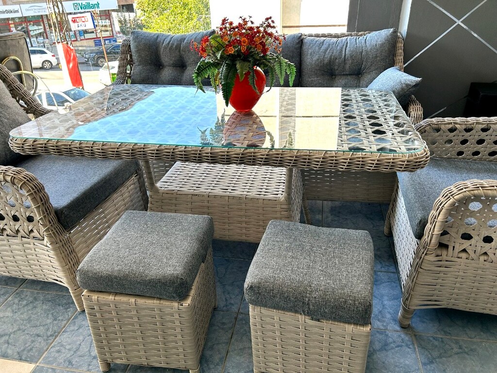 bahçe balkon takmı rattan - 2