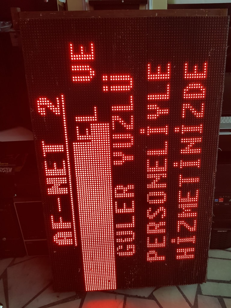 80 x 128 LED TABELA KAYAN YAZI tek taraflı UYGUN FİYATA VERİLECEKTİR - 3