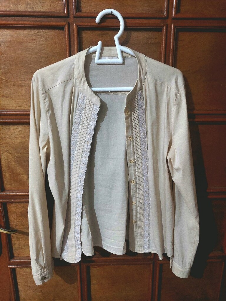 LOOK VİNTAGE Plise-nakış işleme gömlek - 3