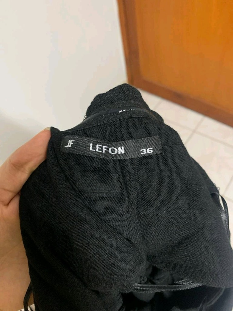 Lefon Siyah Büzgülü & Yırtmaçlı Straplez Midi Elbise - 36 Beden (S) - 4