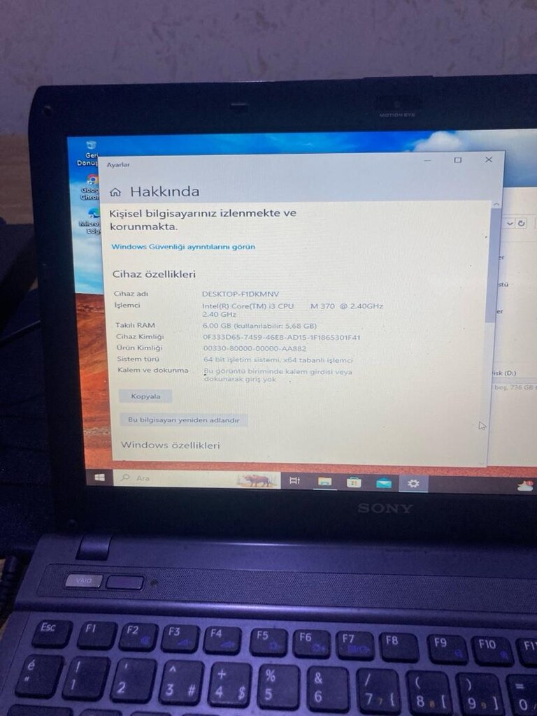 Sony PCG-51512M Core i3 M370 6gb 500GB DVDRW 14 Inch Windows 10 Laptop - 5