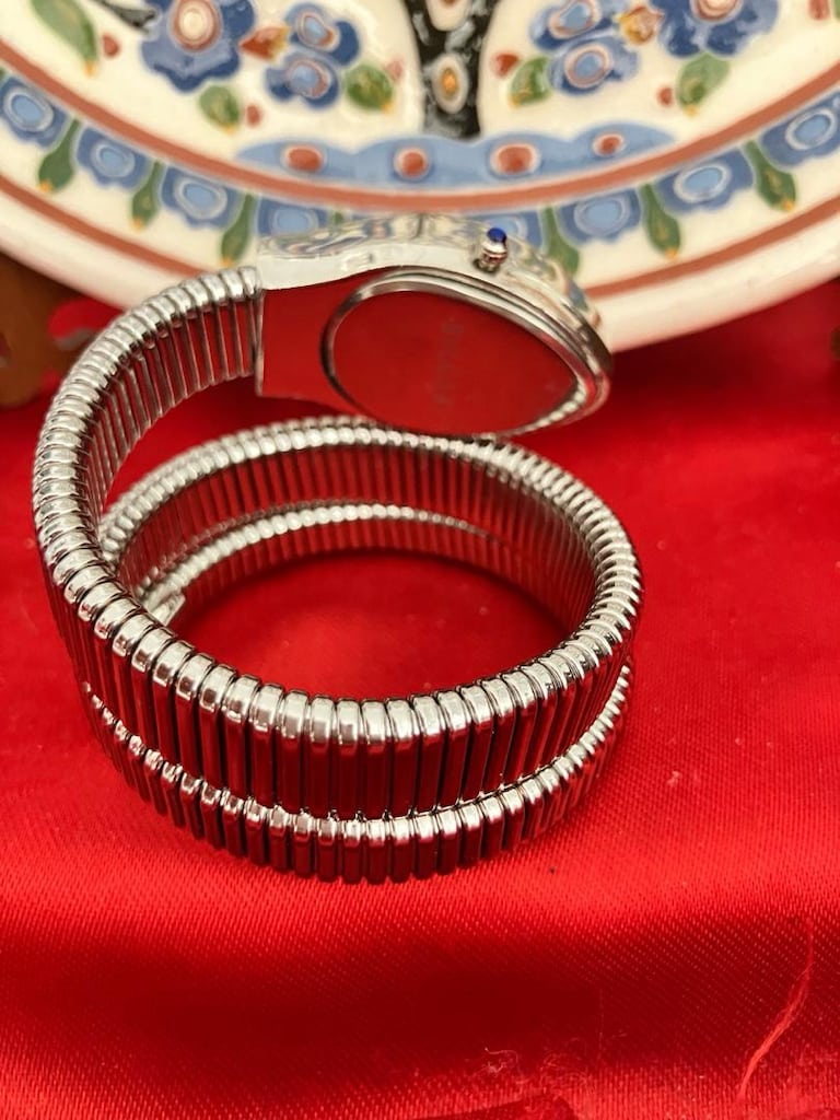 Bvlgari Yeşil Taşlı yılan kordon İnce Saat… - 8