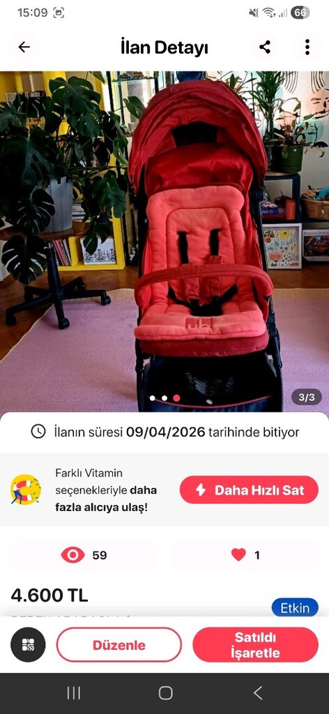 2 adet çocuk el arabasi ve Ana Kucagi - 2