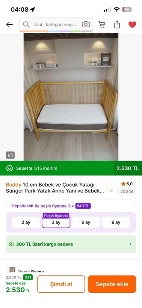 Oyun parklı park yatak ( tertemiz çok az kullanıldı ) - 5