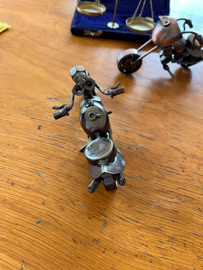 metal motosiklet ve terazi dekoratif set - 5