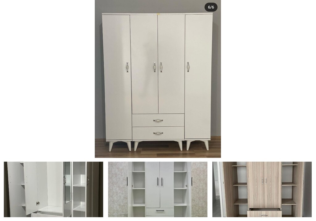 4 kapaklı elbise dolabı ohputlhnnh - 4