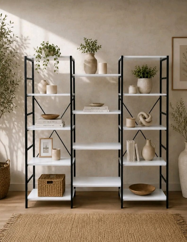 Çok Katlı Modern Kitaplık ve Raf Ünitesi - 12