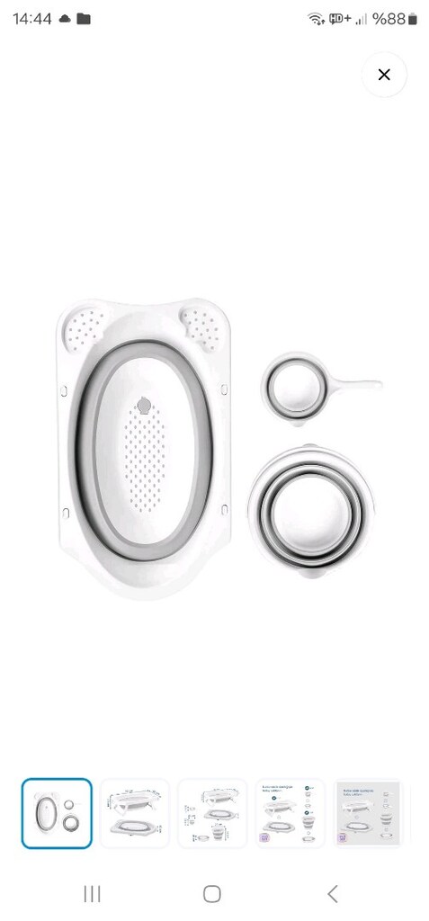 SIFIR BABY PLUS KATLANABİLİR 3LÜ KÜVET SET - 3