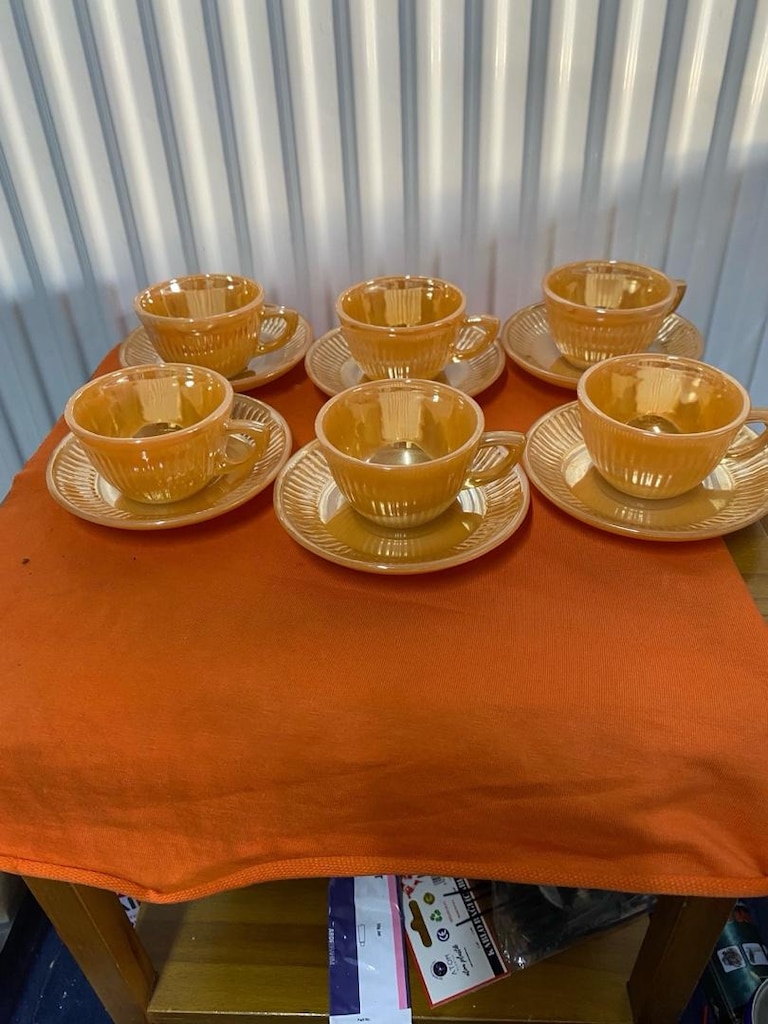Fire-King Laurel Peach Lustre 12P - 4