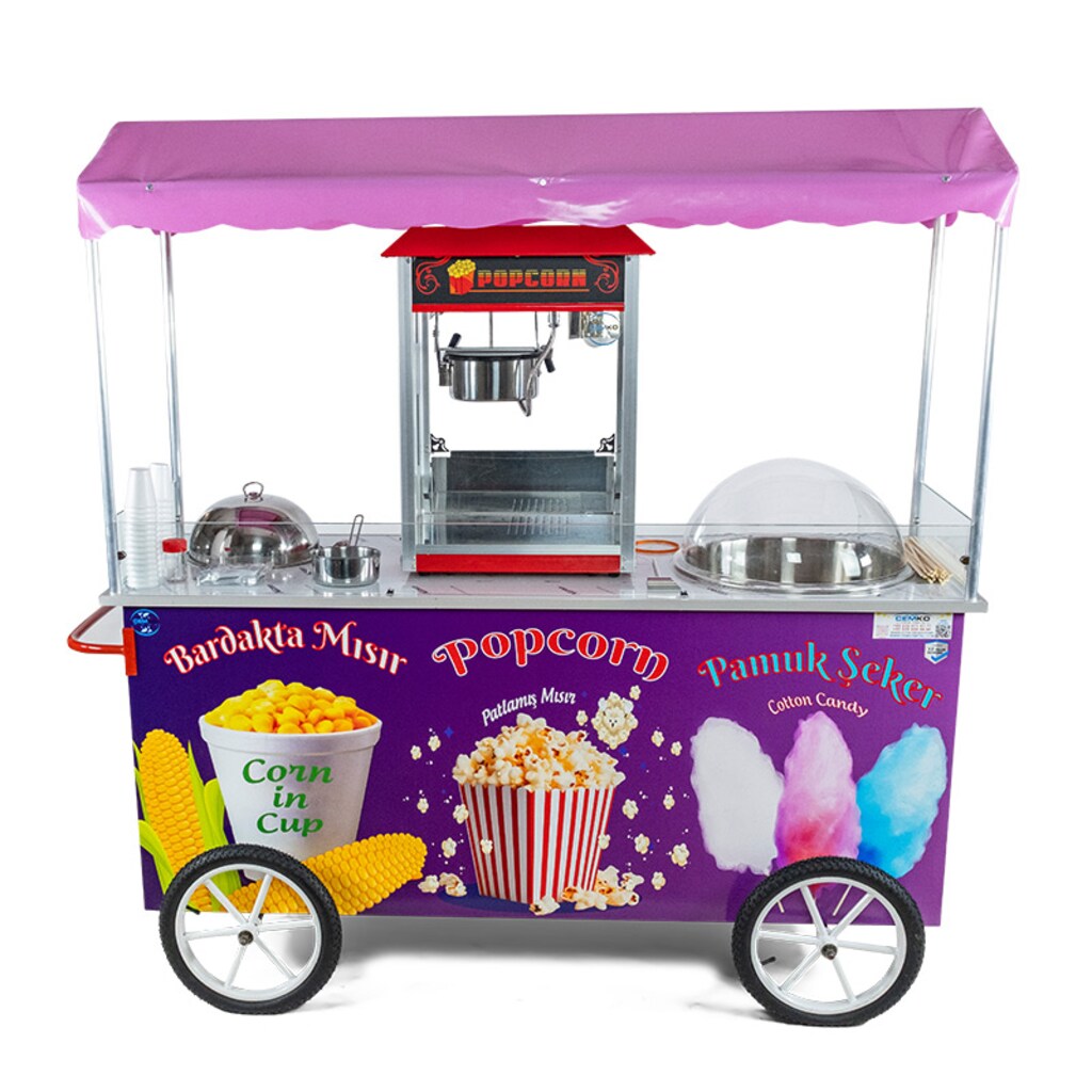 Pamuk Şeker, Popcorn ve Bardakta Mısır Arabası 65x180 1015