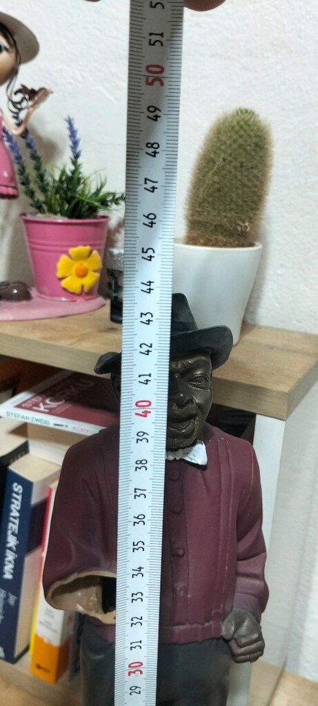 Vintage cazcı büyük boy heykel - 10