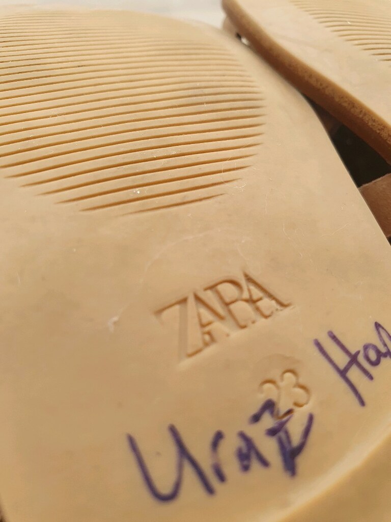 Zara bebek çocuk hakiki gerçek deri sandalet 23 numara taba ayakkabı - 4
