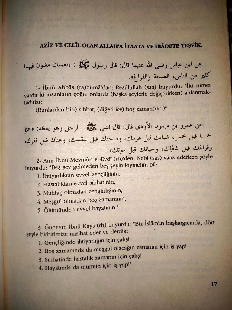 Dini kitap KiTABÜ'Z-ZÜHD VE'R-REKAİK Zahidlik ve incelikler - 7