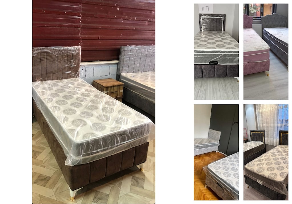 tek kişilik baza başlık yatak unkjnryizp - 5