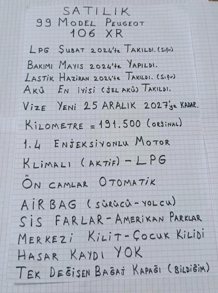satılık Peugeot 106 xr - 6