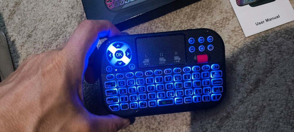M2 Mini Wireless Keyboard Touchpad Combo (Çift Modlu Kablosuz Mini Kla - 6