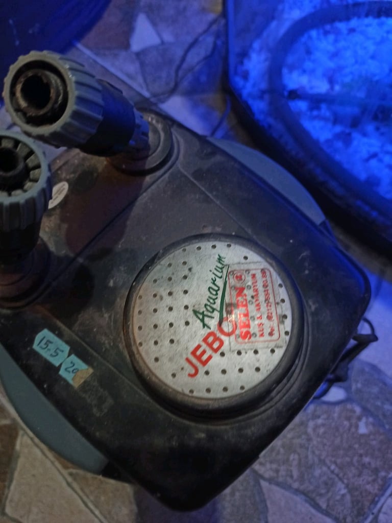 Kavisli Cam Akvaryum + JEBO 825 Motor + Mavi Akvaryum Işığı - 11