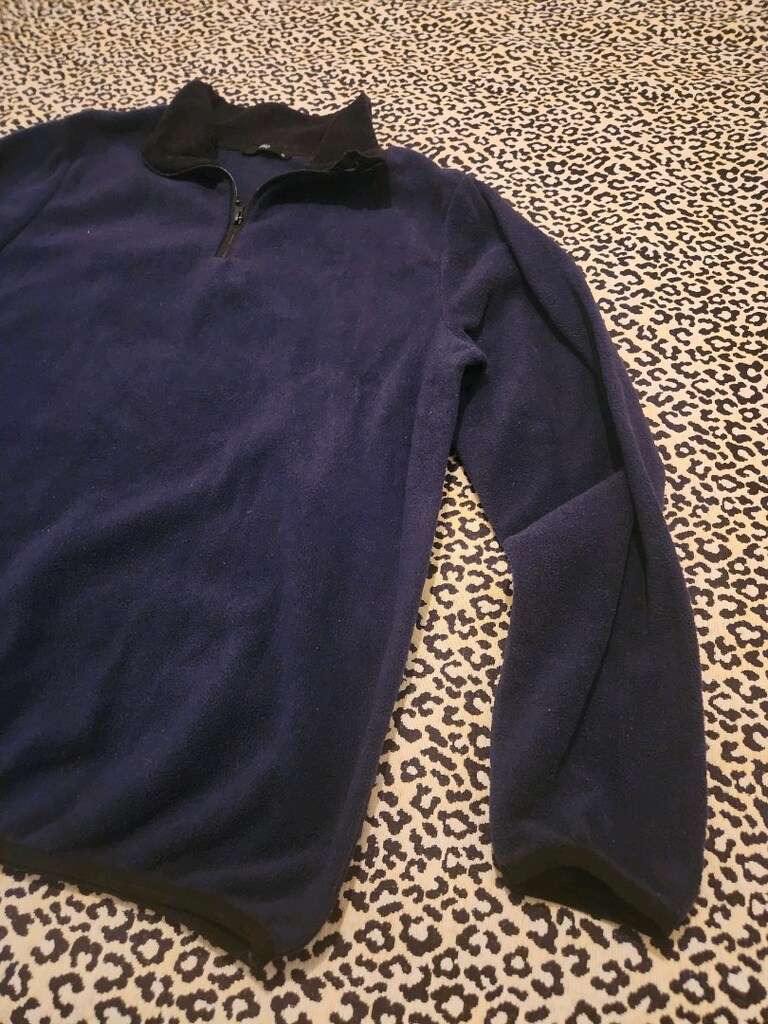 xl lacivert yarım fermuarlı polar sweatshirt - 3