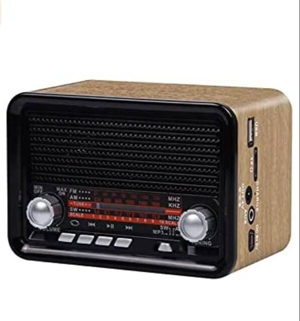 NNS NS-1537BT Şarjlı Nostaljik Radyo Bluetooth USB TF Kart AUX