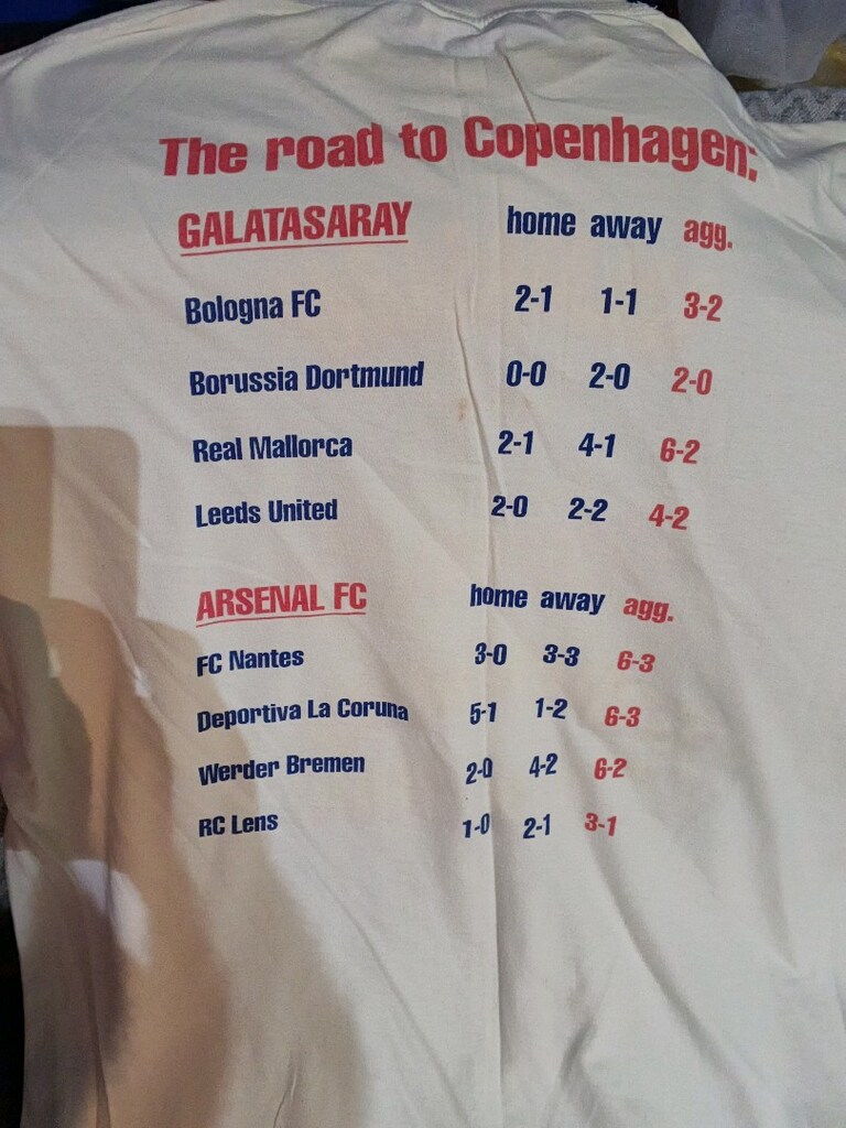 Galatasaray'ın Arsenal UEFA Kupa Maçı Tişörtü - 5