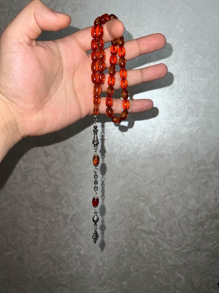Ateş Kehribar Tesbih - 4