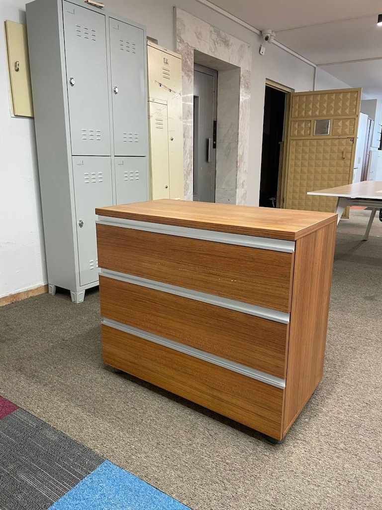 KLAS OFİS ÜSKÜDAR 90x50x80 BAROK CEVİZ 3 ÇEKMECELİ DOLAP - 3