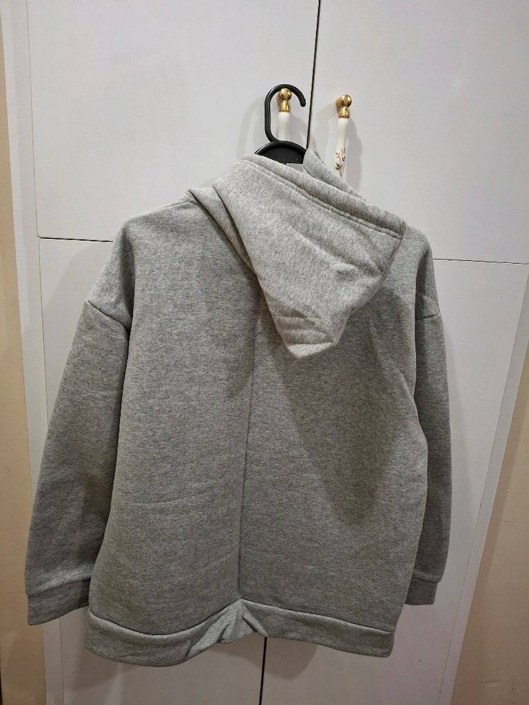 Kadın Gri Sweatshirt - 4
