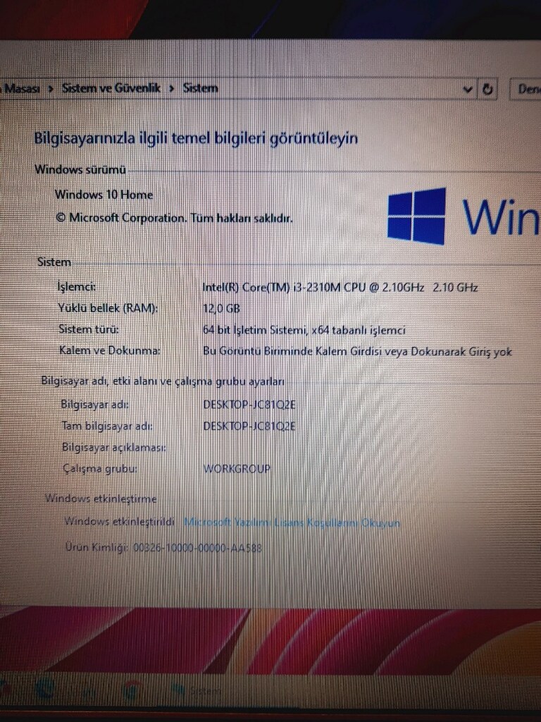 Laptop HP i3 İşlemcili 12GB Ramli Ssdli Pili Yeni - 4