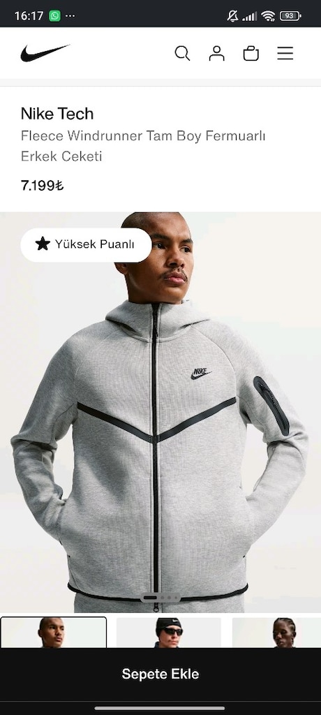 orijinal Nike tech fleece
