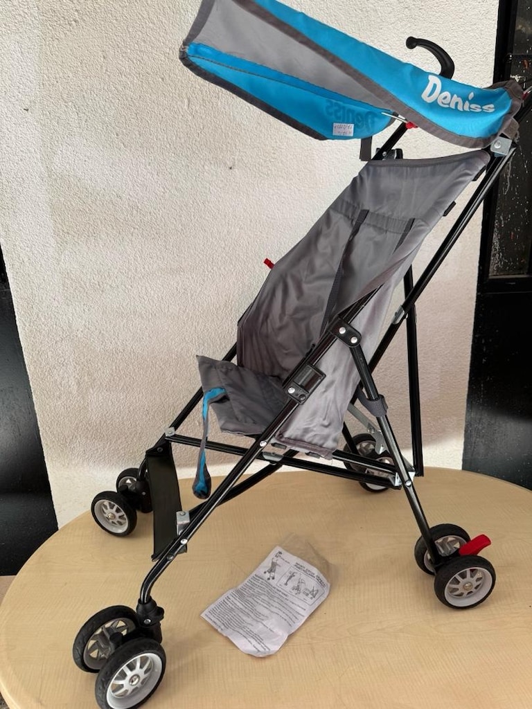 Sıfır Etiketli Deniss Baston Bebek Arabası (Gri-Mavi) - 2