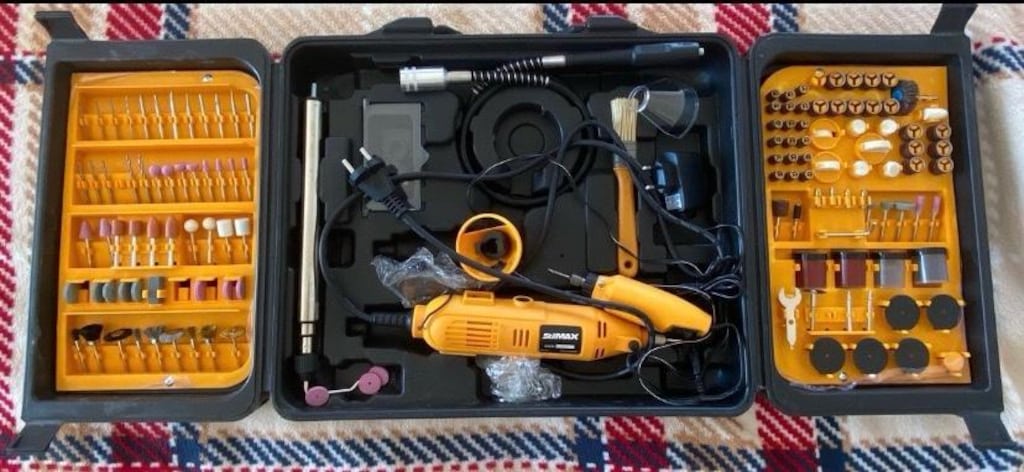 Hobi Gravür Oyma Dremel Taşlama Zımpara Matkap Set - 4