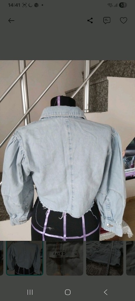 kot ceket crop 34 beden - 4