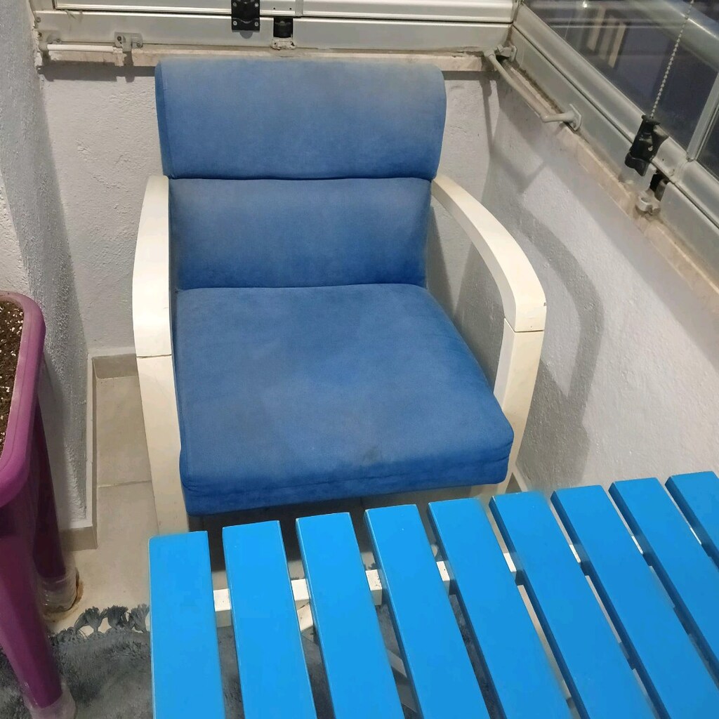 ACİL SATILIK SON FİYATTIR. Balkon koltuk takımı 2+1+1 ve katlanır masa - 6