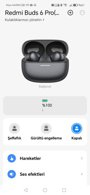 Xiaomi redmi buds 6 pro sol kulaklık PAZARLIK YOK