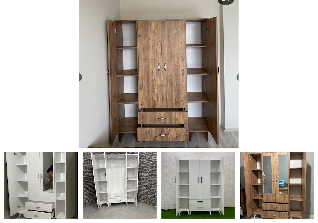 4 kapaklı elbise dolabı npduzffbza - 2