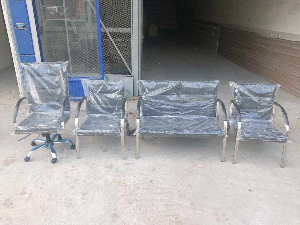 2 tekli 1 ikili 1 makam.. KROMAJLI OFİS KOLTUK TAKIMI - 3