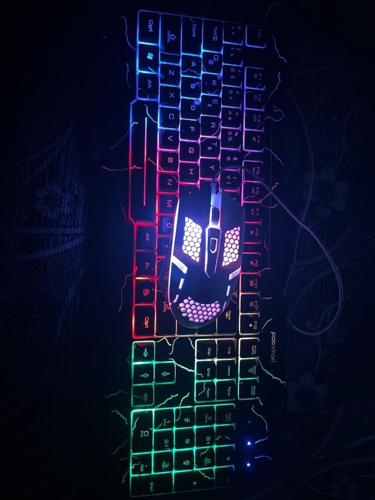 RGB LED KLAVYE+MOUSE+PC KONSOL - 2
